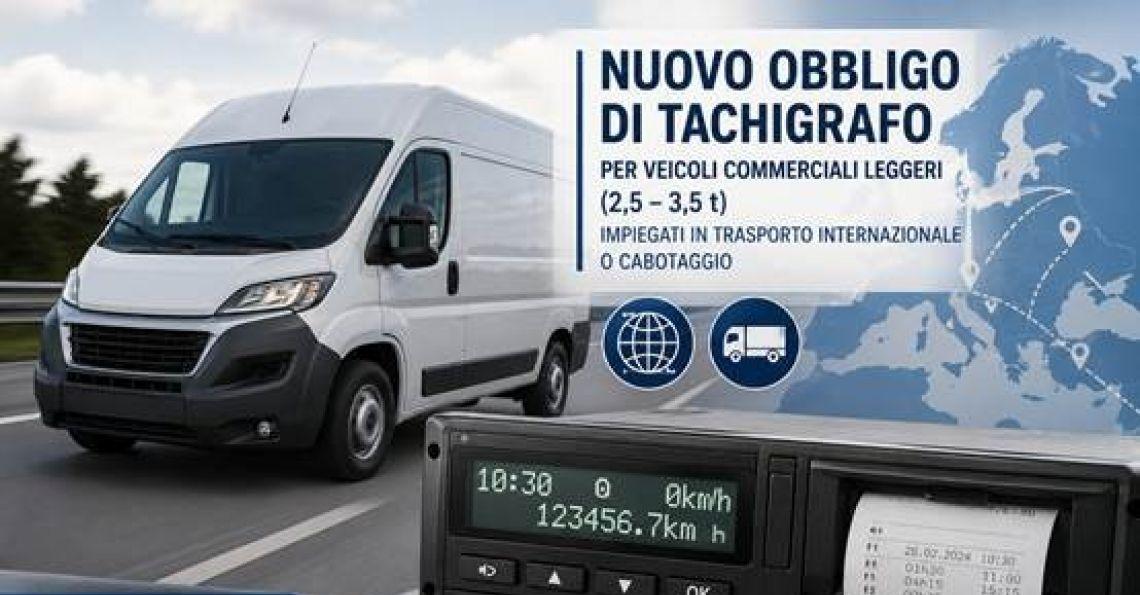 OBBLIGO DI TACHIGRAFO PER I VEICOLI COMMERCIALI LEGGERI IMPIEGATI IN TRASPORTO INTERNAZIONALE O CABOTAGGIO